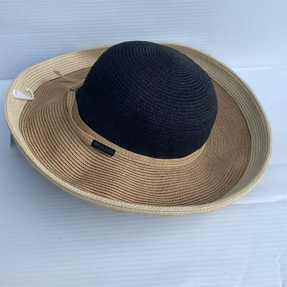 Columbia Women's Wide Brim‎ Straw Hat Multicolor Sun Protection Casual